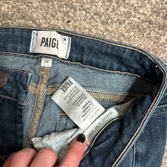 Women’s Distressed Paige Verdugo Ultra Skinny Size 26 - Picture 2 of 8